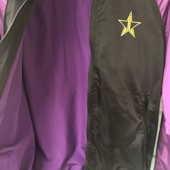JEFFREE STAR BLOOD LUST Satin zip up bomber jacket. includes JS pink hanger NEW - Picture 15 of 16